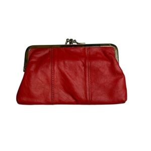 Vintage Faux Leather Red Coin Pouch